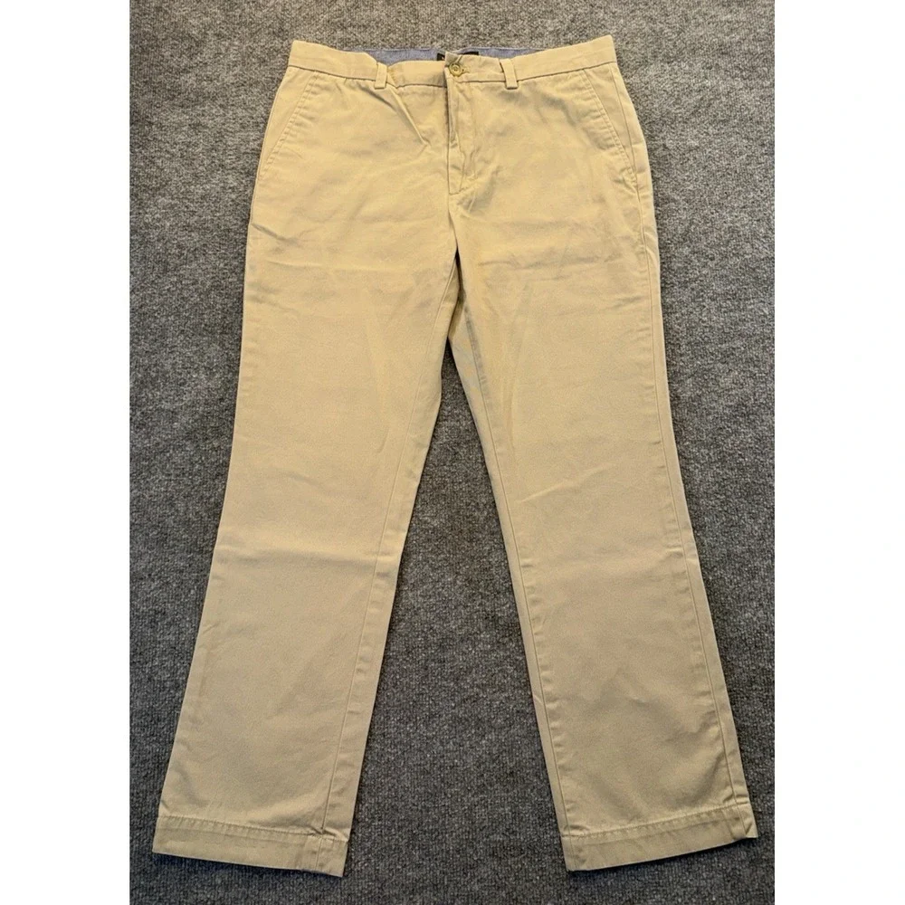 Banana Republic Aiden Chino Men's 38x30 Khaki Tan Flat Front Pants